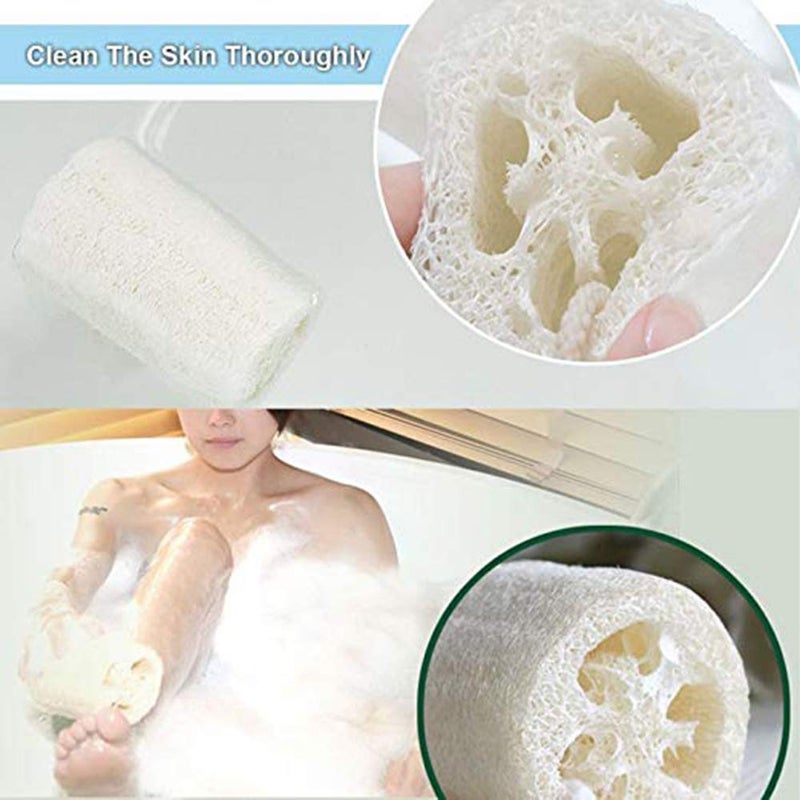 Serdokntbig Natural 6 Pack of 4 inch Loofah  Serdokntbig SPA Exfoliating Scrubber for Skin Care in Bath  Best Luffa Body Scrub Sponge  Remove Dead Skin - Image 4